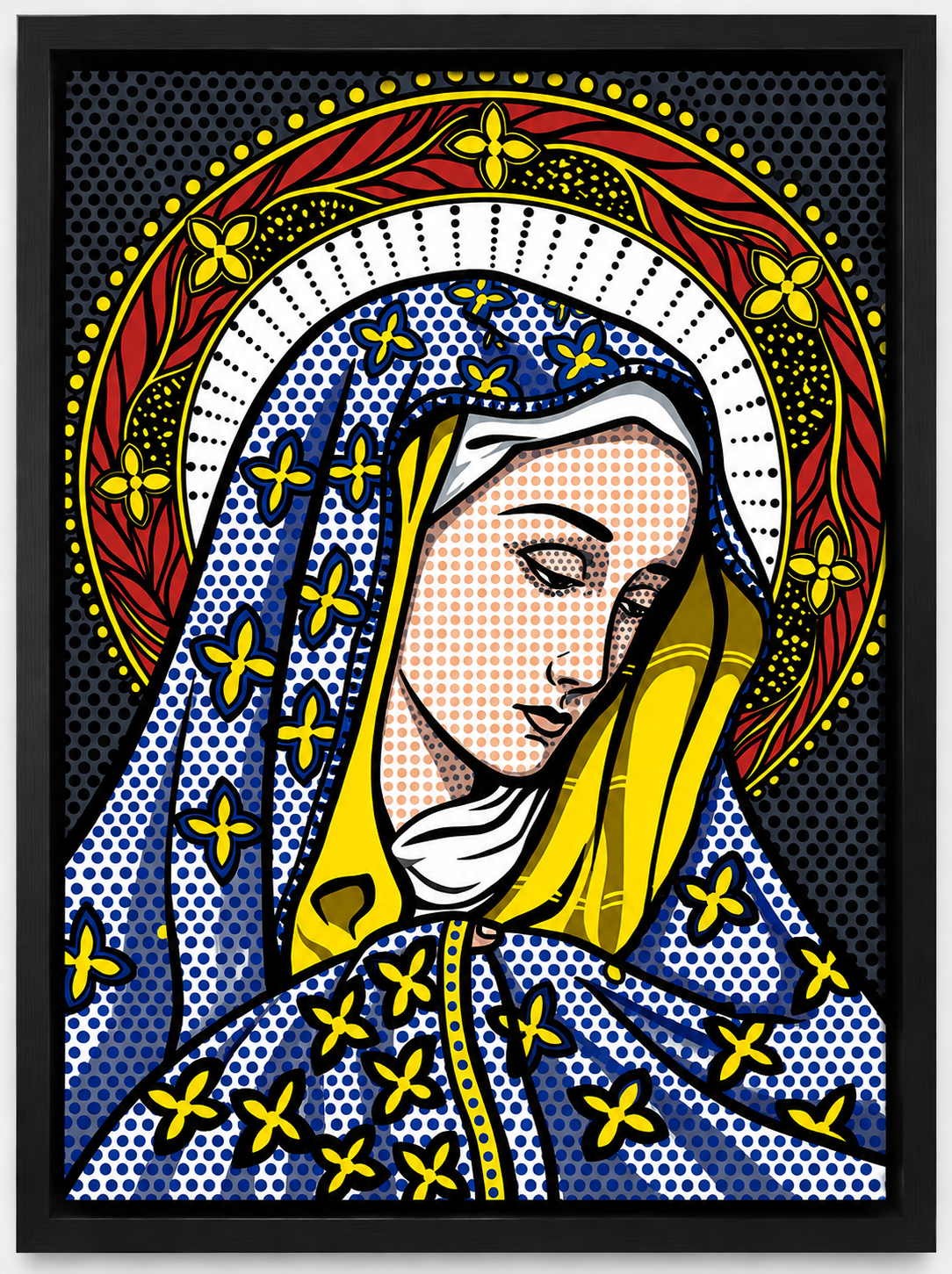 Madonna mit Heiligenschein - gerahmt